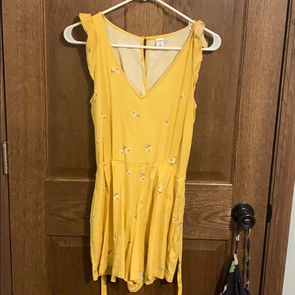 Yellow floral romper